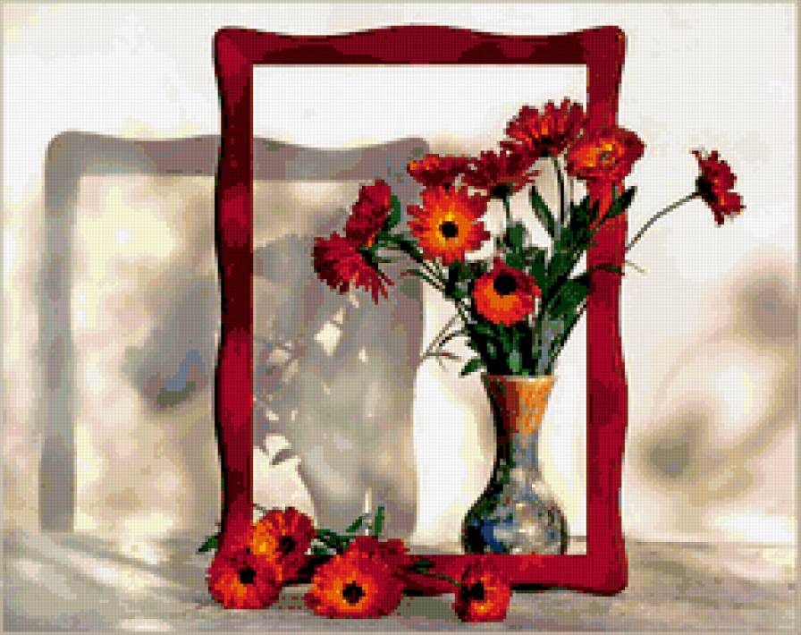 натюрморт - ноготки, цветы, лето, натюрморт, букет - предпросмотр