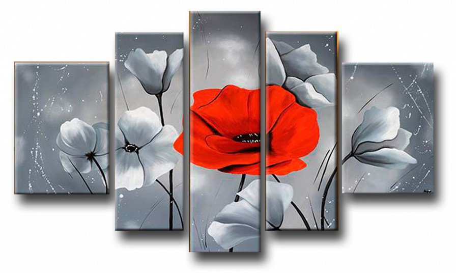 Маки - полиптих - оригинал