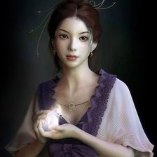 Схема вышивки «Девушка»