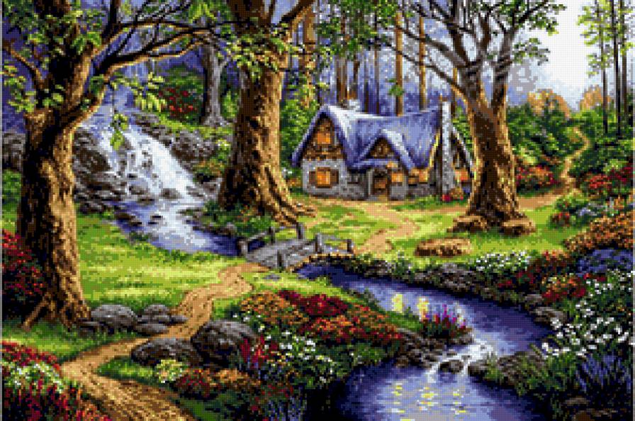 домик в лесу - предпросмотр