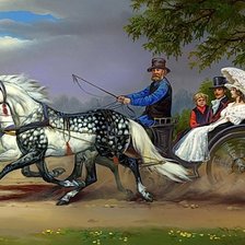 Схема вышивки «прогулка по городу»