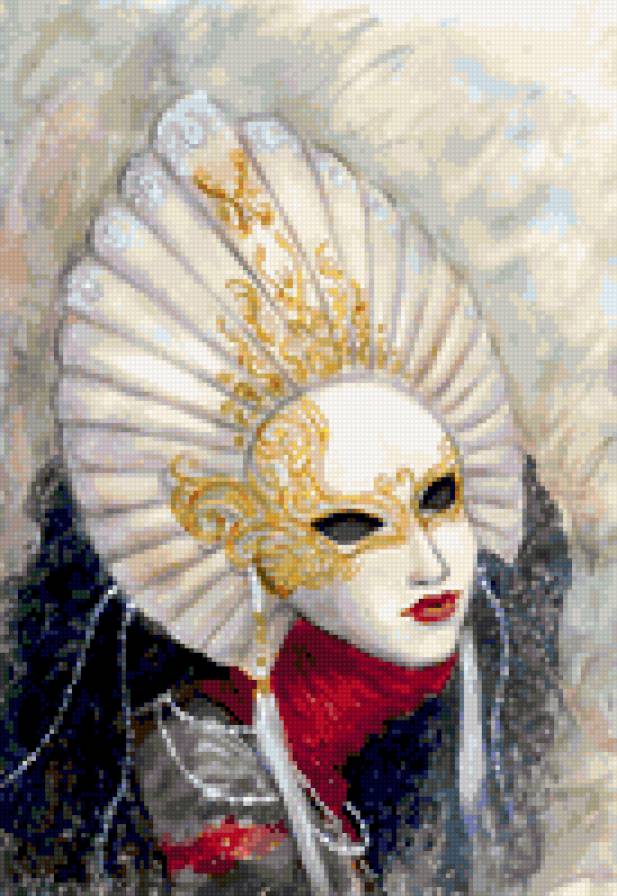Венецианская маска вышивка крестом