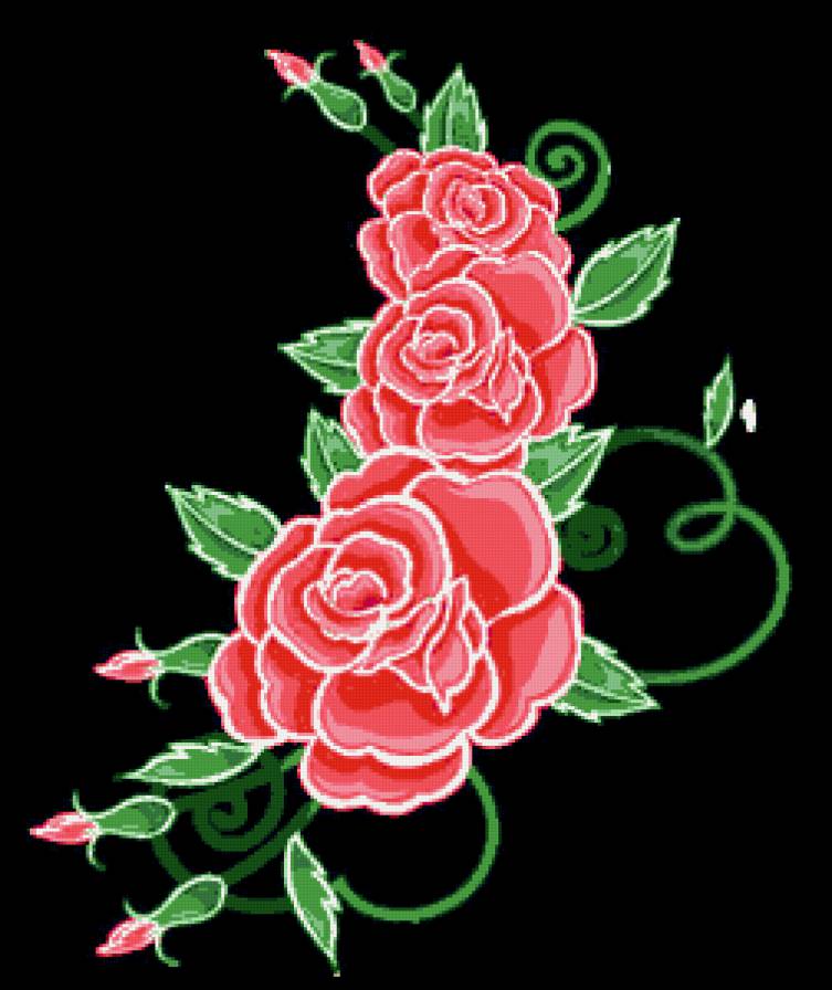 розы на черном - предпросмотр