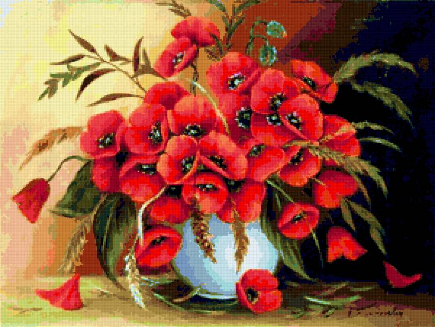 красные маки - предпросмотр