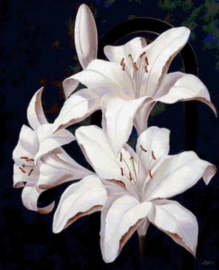 Цветы Ludivine Corominas - живопись, цветы - предпросмотр