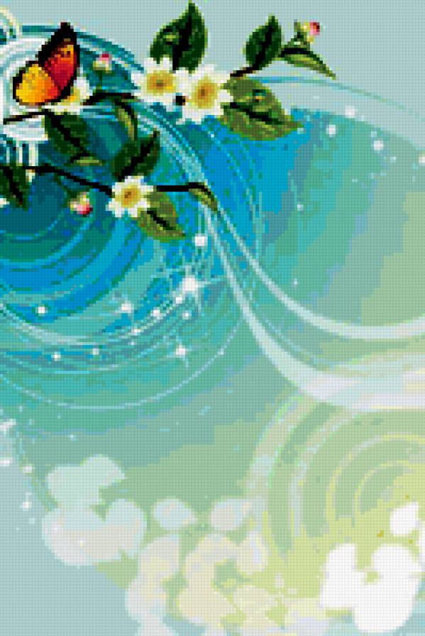 №399471 - бабочки, цветы - предпросмотр