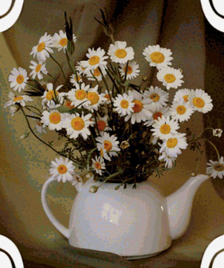 №399756 - натюрморт, цветы, ромашки - предпросмотр