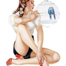 Схема вышивки «девушка»