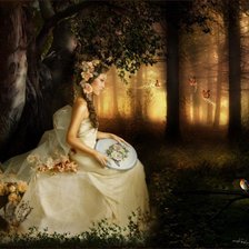 Схема вышивки «Вышивальщица»