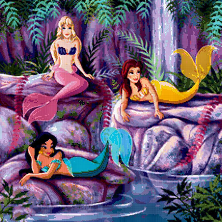 русалочки - детская, дисней, русалочка, белль, сказка, принцессы, русалка, жасмин - предпросмотр