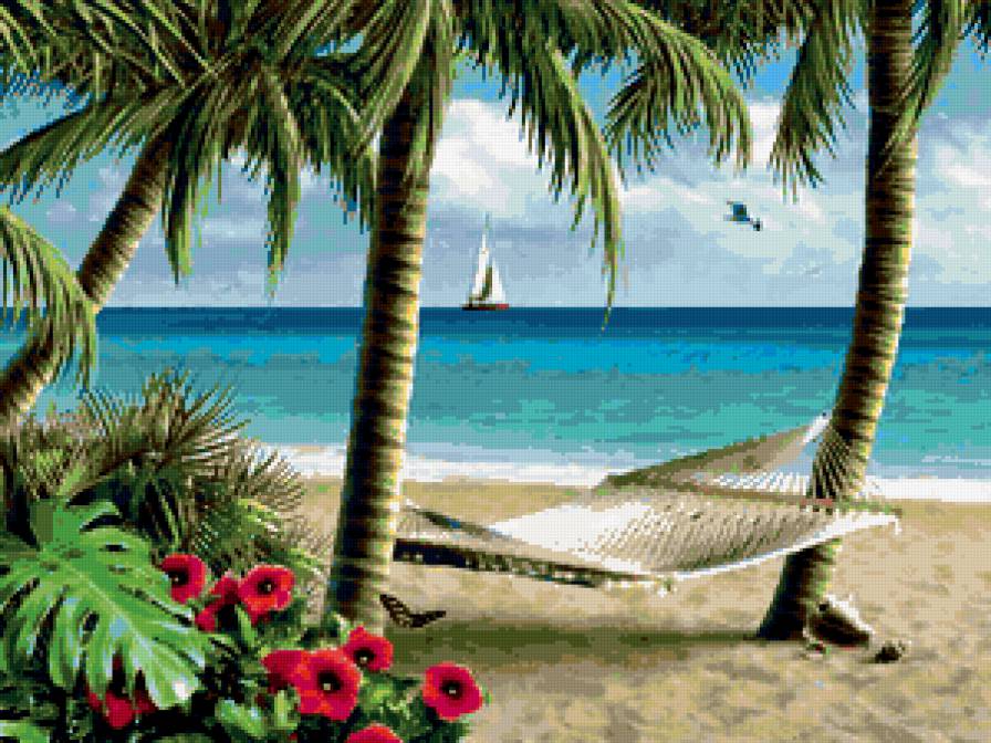 Can You Imagine - пейзаж, цветы, море, вода - предпросмотр