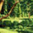Предпросмотр схемы вышивки «дубы у реки» (№400716)