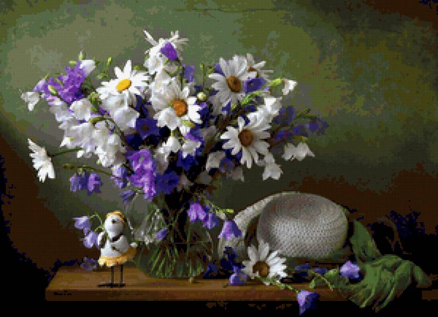 Ура!!! Отпуск - цветы, колокольчики, натюрморт, ромашки - предпросмотр