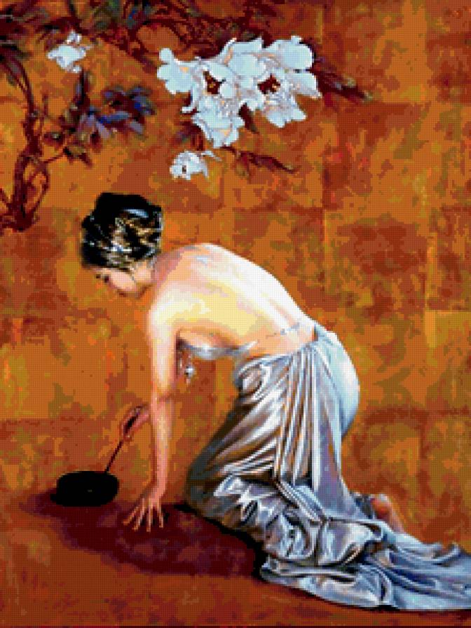 Китайская художница - женщина, художница, китай, китаянка, восток, девушка - предпросмотр