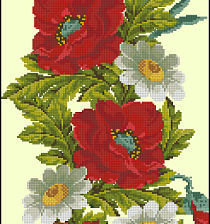 Оригинал схемы вышивки «цветы» (№401382)