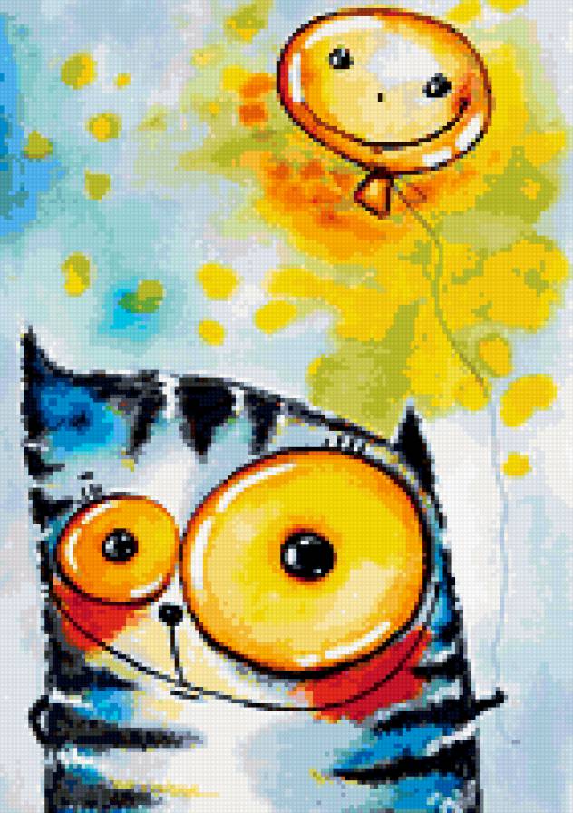 Котик с Шариком - предпросмотр