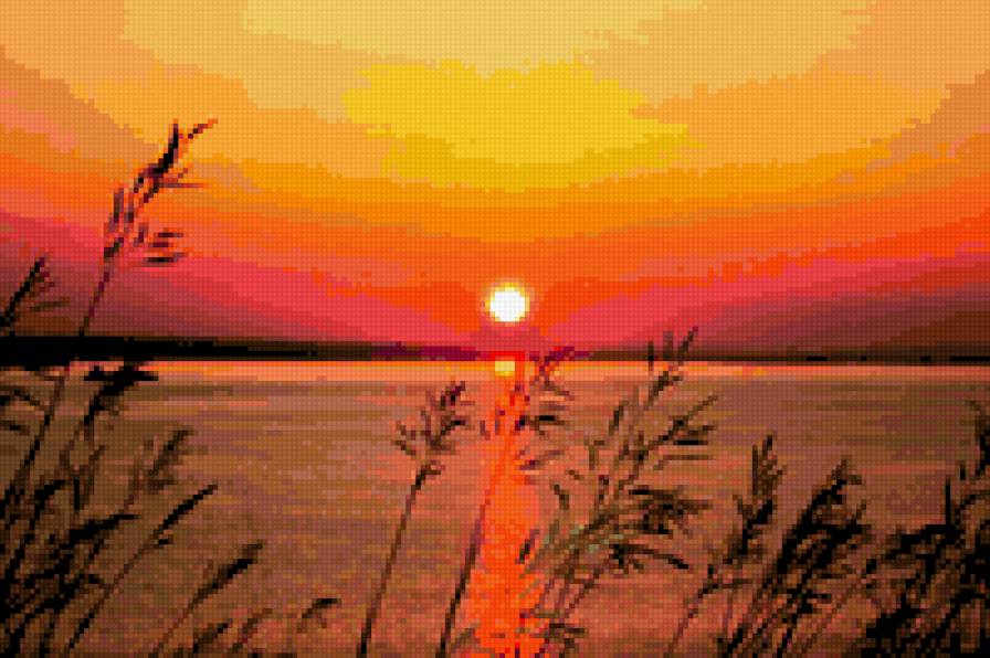 Скоро дали уснут... - закат, река, покой - предпросмотр