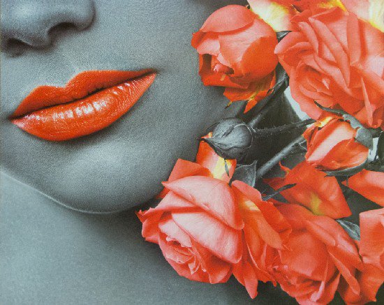 гармония - розы, губы, красные - оригинал