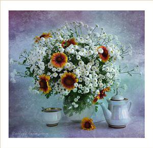 №401776 - натюрморт, цветы, букет - оригинал