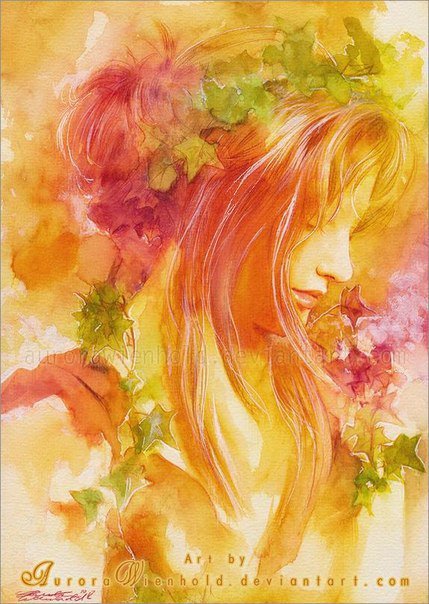 Девушка-осень. - люди. - оригинал