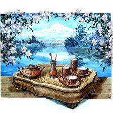 Оригинал схемы вышивки «Чай для двоих» (№401980)