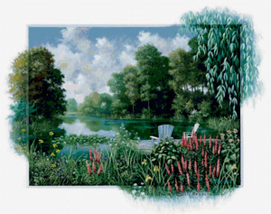 летний пейзаж - лето, природа, вода - предпросмотр