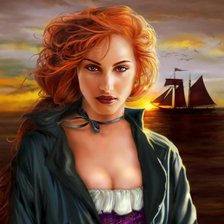 Схема вышивки «девушка»