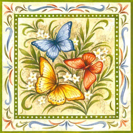 Подушка с бабочками - бабочки, бабочка, подушка, узоры, цветы и бабочки, подушки, цветы - оригинал
