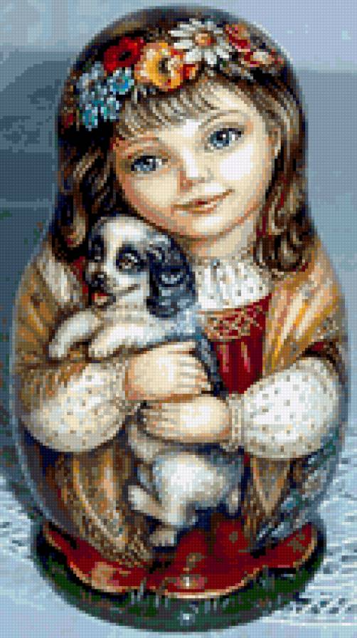 серия "для детей" - детям.матрешка.собачка - предпросмотр