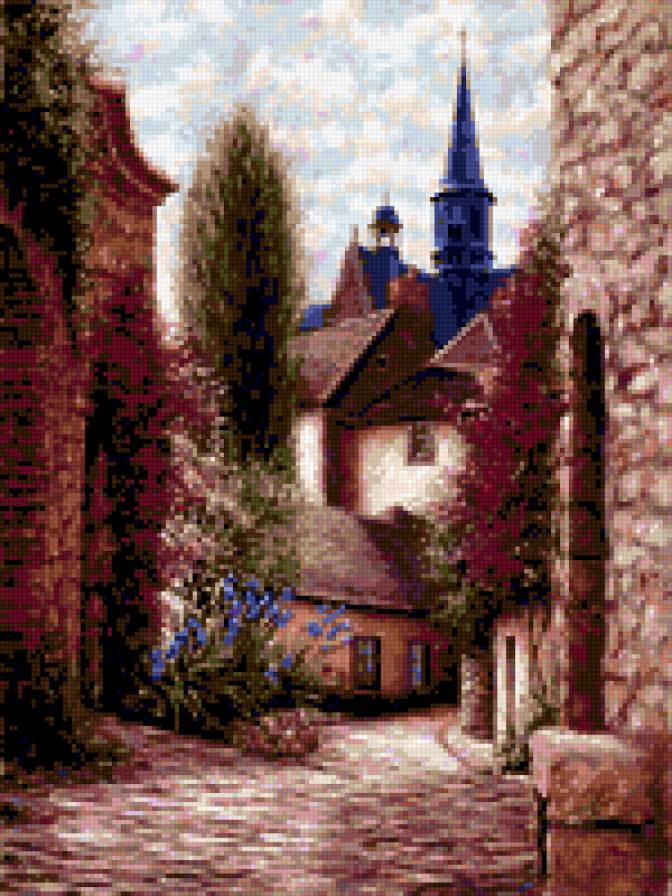 Улочки Прованса - улицы, прованс, пейзаж - предпросмотр