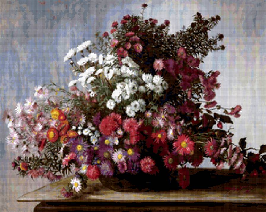 №402878 - натюрморт, цветы, букет, живопись - предпросмотр