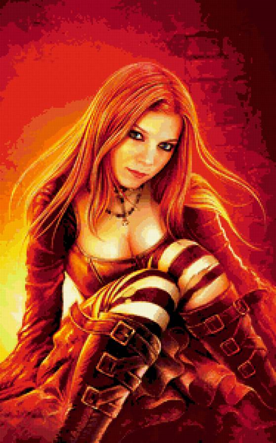 огонь - девушка, огонь - предпросмотр