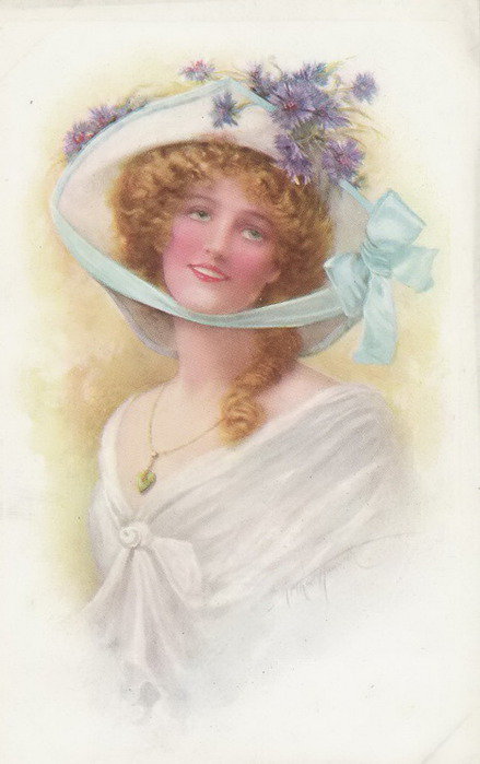 шляпка - девушка - оригинал