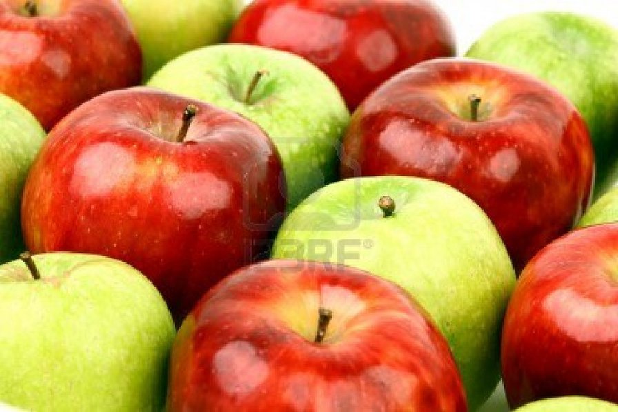 Красные и зеленые яблоки - фрукты, зеленые, яблоки, красные - оригинал