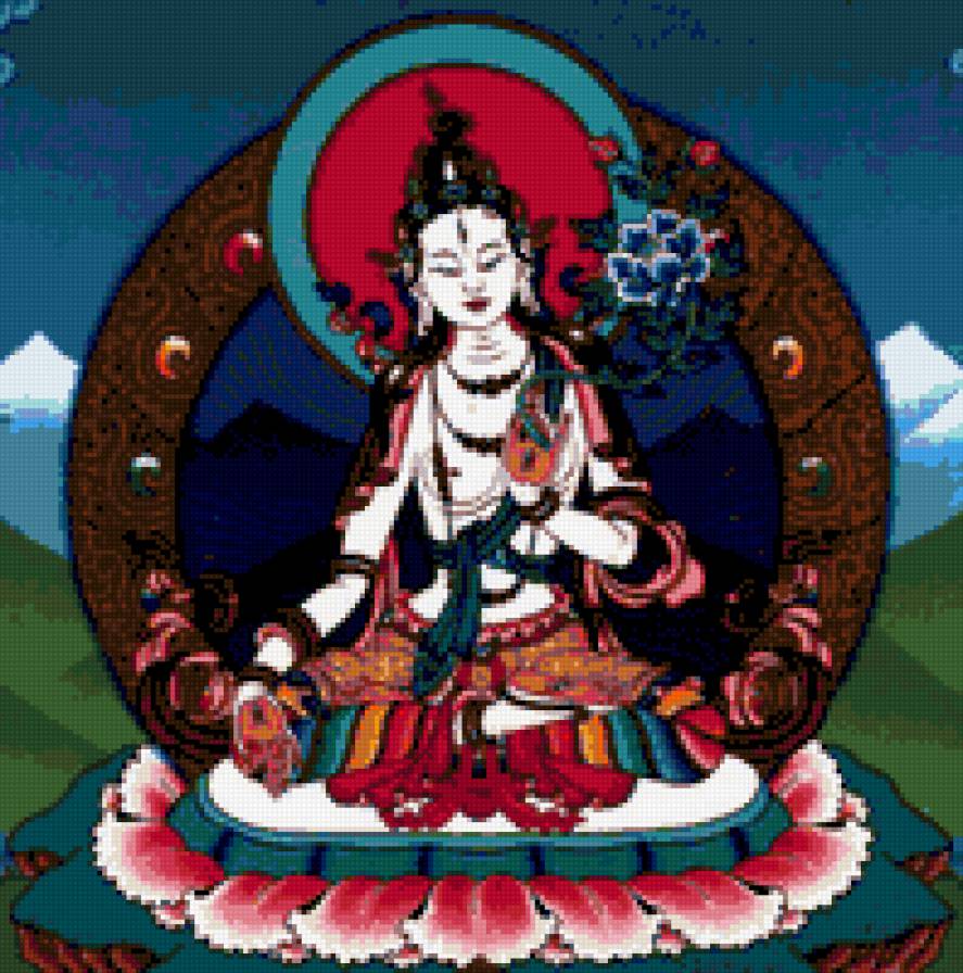 белая тара - тара, богиня, буддизм - предпросмотр