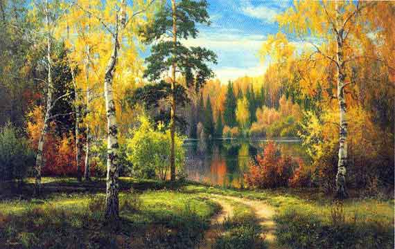 №403372 - живопись, природа, деревья, пейзаж - оригинал