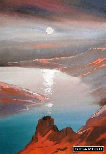 №403374 - река, пейзаж, природа, живопись, берег - оригинал