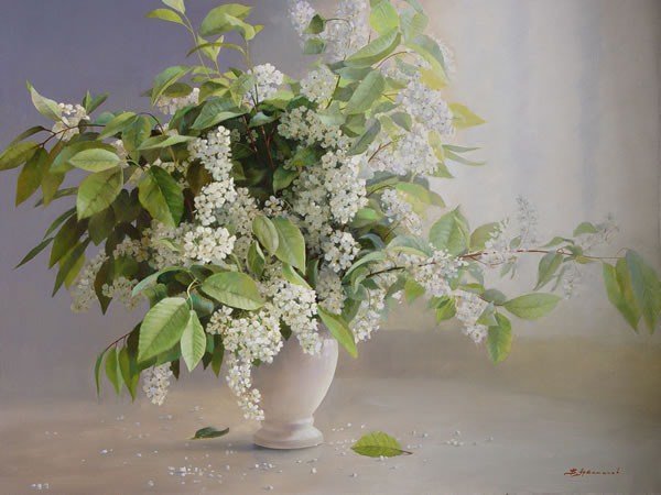 Белая сирень - цветы, сирень, букет, натюрморт, ваза - оригинал