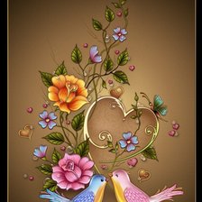 Схема вышивки «птички»