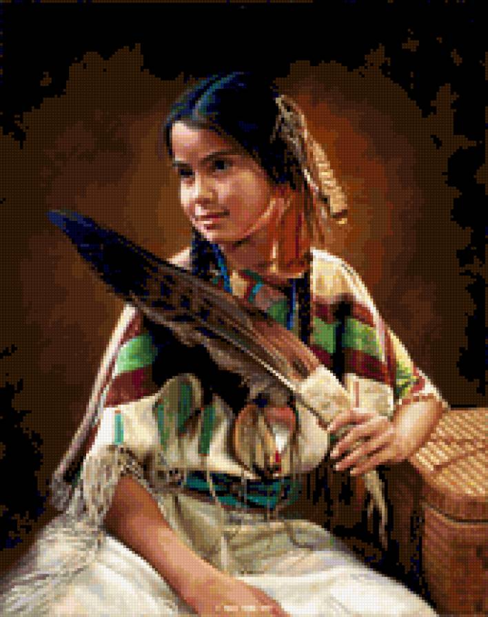 Индеанка - индейцы, девочка, дети - предпросмотр