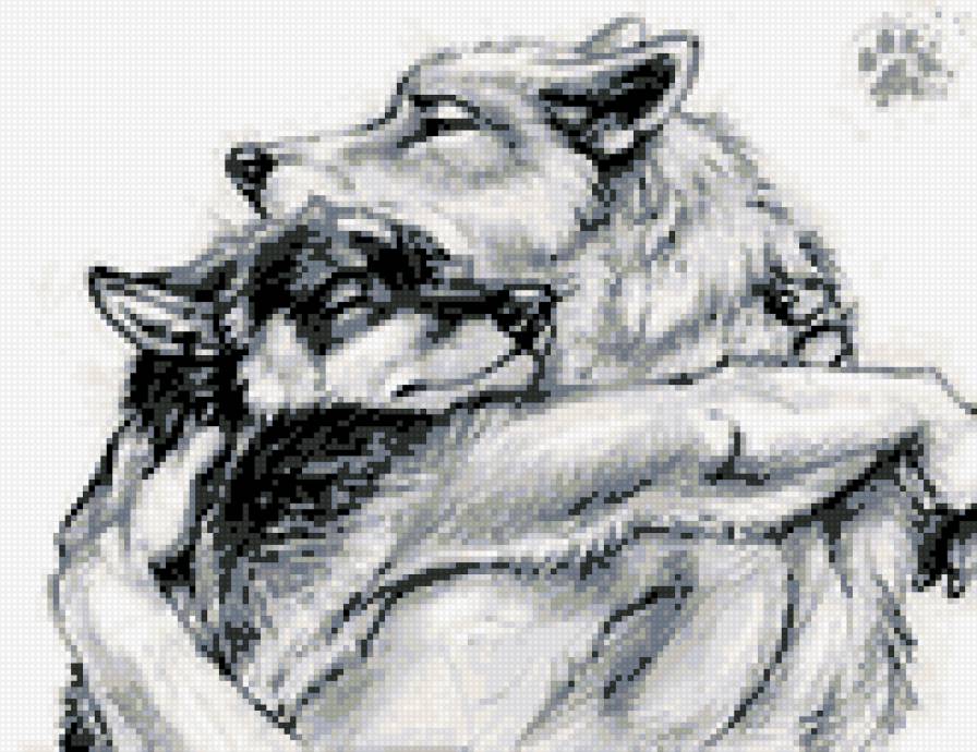 ЛЮБОВЬ - любовь, пара, обьятия, волки - предпросмотр