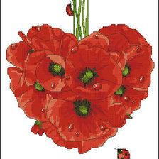 Схема вышивки «маки»