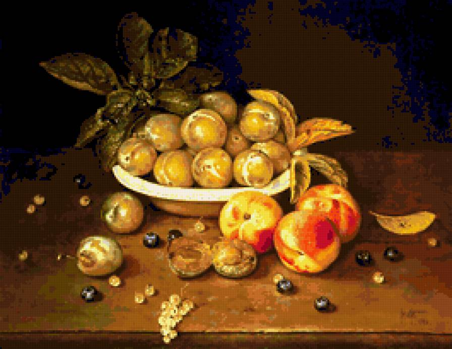 серия "кухня" - кухня.фрукты.сливы.персики - предпросмотр