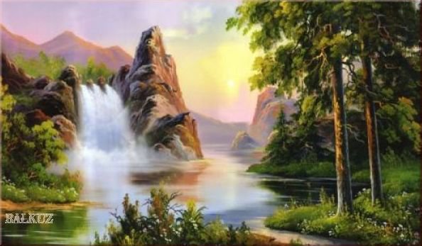 лоно природы - природа, горы, водопад - оригинал