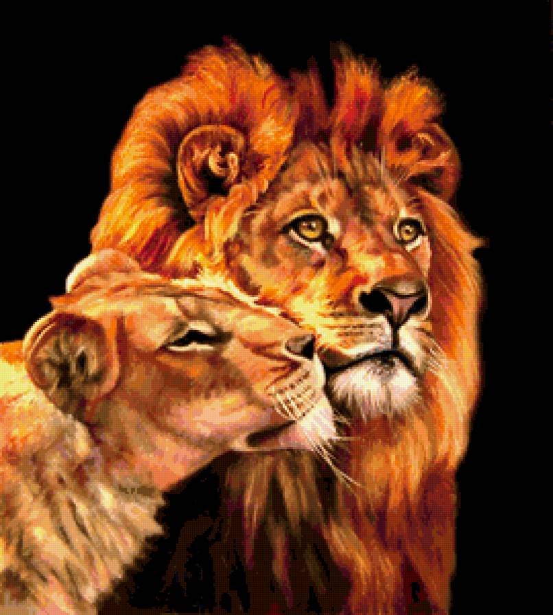 Львы - львица, лев - предпросмотр