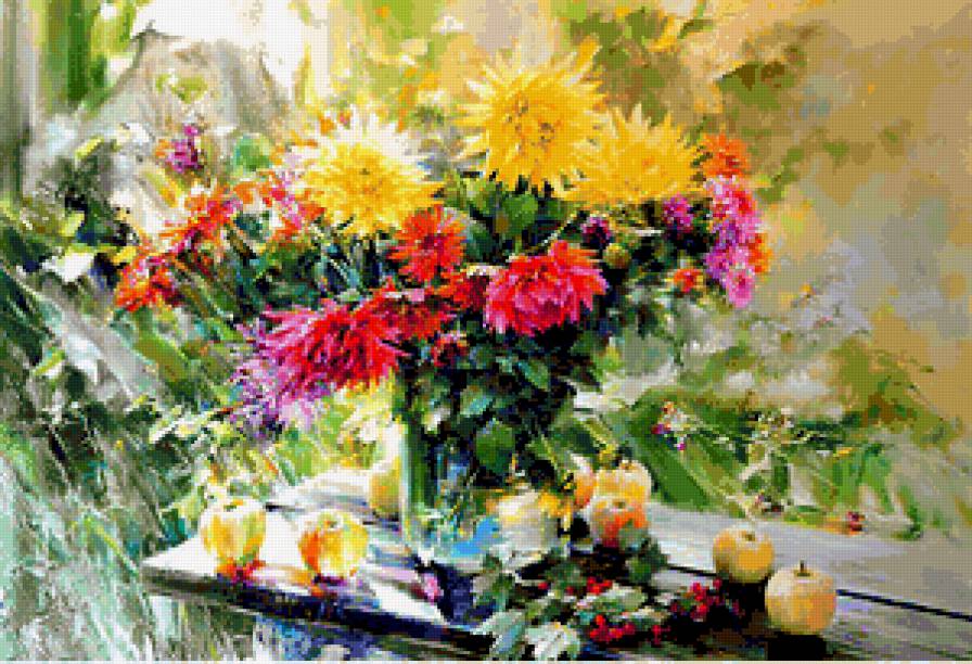 №405181 - красота женщины, цветы, живопись, дети, картины, фэнтези, девушка - предпросмотр