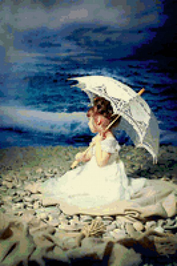 Девочка - малышка, девочка, море - предпросмотр