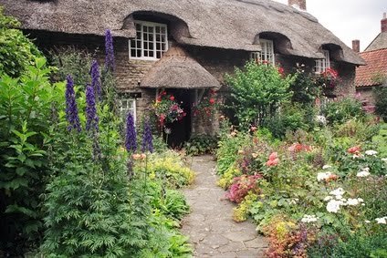 Новый английский сад - сад, дом, коттедж, пейзаж - оригинал