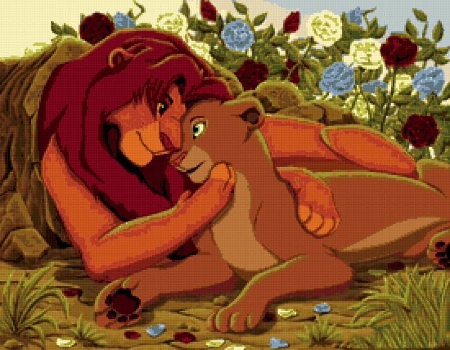 Король лев - симба, любовь, дисней, мультяшки, детская, животные, мультик - предпросмотр