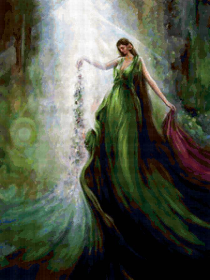 №406737 - волшебство, фэнтези, живопись, девушка, портрет, люди - предпросмотр